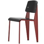 Dining chairs, Standard SP chair, Japanese red - deep black, Black