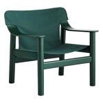 Armchairs & lounge chairs, Bernard lounge chair, green beech - green canvas, Green