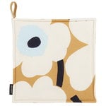 Pieni Unikko pot holder, beige-off white-blue Pieni Unikko pot holder, beige-off white-blue