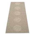 Plastic rugs, Vera 2.0 rug, 70 x 200 cm, dark linen - linen metallic, Beige
