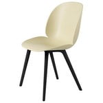 Dining chairs, Beetle chair, plastic edition, black - pastel green, Green