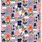 Palsta fabric, lilac - orange - dark blue Palsta fabric, lilac - orange - dark blue