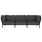 Sofas, Kumo 3-seater sofa with armrests, Graphite, Grey