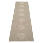 Plastic rugs, Vera 2.0 rug, 70 x 280 cm, dark linen - linen metallic, Beige