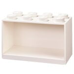 Boîtes de rangement, Lego Brick Shelf 8, blanc, Blanc