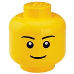 Storage containers, Lego Storage Head container, L, Boy, Yellow