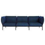 Sofas, Kumo 3-seater sofa with armrests, Mare, Blue