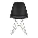 Dining chairs, Eames DSR chair, deep black RE - chrome, Black