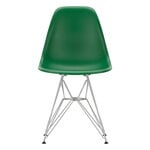 Chaises de salle à manger, Chaise Eames DSR, emerald RE - chrome, Vert