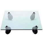 Tables basses, Table basse Tavolo con Ruote, 100 x 100 x 25 cm, Transparent