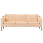 Sofas, Mogensen 2213 sofa, natural leather - soaped oak, Natural