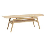 Coffee tables, Surfboard coffee table with shelf, white oiled oak - french cane, Natural Coffee tables, Surfboard coffee table with shelf, white oiled oak - french cane, Natural
