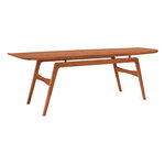 Warm Nordic Tavolino da caffè Surfboard, rovere oliato teak