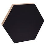 Memory boards, Noteboard hexagon, 41,5 cm, black, Black