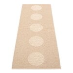Plastic rugs, Vera 2.0 rug, 70 x 200 cm, beige - beige metallic, Beige
