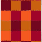 Ostjakki fabric, cotton-linen, red - orange Ostjakki fabric, cotton-linen, red - orange