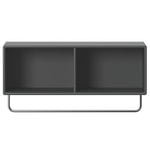 Coat hat shelf with clothes rack, 04 Antracite