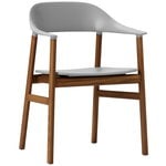 Dining chairs, Herit armchair, smoked oak - grey, Grey