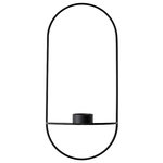 POV Oval tealight candleholder, black POV Oval tealight candleholder, black