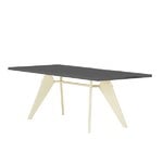 Dining tables, EM Table 200 x 90 cm, asphalt - Prouvé Blanc Colombe, Grey