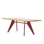 Vitra Tisch EM 200 x 90 cm, Eiche – Japanese Red