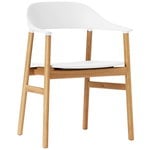 Dining chairs, Herit armchair, oak - white, White
