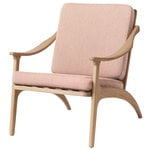 Sessel, Loungesessel Lean Back, Eiche weiß geölt – rosa, Rosa