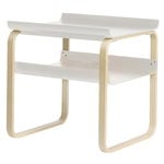 Aalto side table 915, white - birch