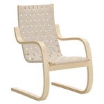 Armchairs & lounge chairs, Aalto armchair 406, birch - natural/white webbing, Natural