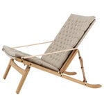 Fauteuils, Chaise FK11 Plico, chêne huilé - lin naturel, Naturel