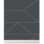 Ferm Living Lines wallpaper, graphite
