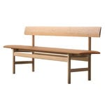 Benches, Mogensen 3171 bench, oiled oak - cognac leather, Brown