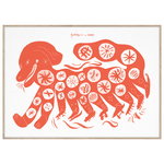 Poster Chinese Dog, 50 x 70 cm, rosso