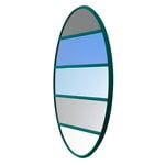 Vitrail mirror, 50 x 50 cm, round, green 