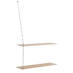 Woud Stedge 2.0 shelf 80 cm, white pigmented lacquered oak