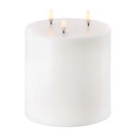 Candles, LED pillar candle, triple flame, nordic white, PP, White