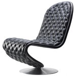 System 1-2-3 Deluxe lounge chair, black leather System 1-2-3 Deluxe lounge chair, black leather