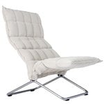 K chair, wide, tubular base, natural/white