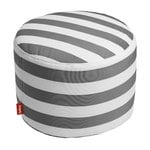 Point Outdoor pouf, striped anthracite - white Point Outdoor pouf, striped anthracite - white