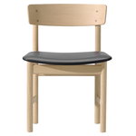 Mogensen 3236 chair, soaped oak - black leather Mogensen 3236 chair, soaped oak - black leather