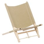Armchairs & lounge chairs, OGK safari chair, beech - linen, Beige