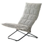 Armchairs & lounge chairs, K chair, narrow, matt black tubular base, stone/black, Black