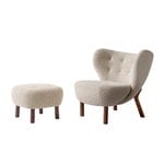 Armchairs & lounge chairs, Little Petra lounge chair and pouf, Karakorum 003 - walnut, Brown