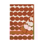 Räsymatto hand towel, white - chestnut Räsymatto hand towel, white - chestnut