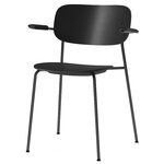 Co chair with armrests, black