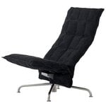 K chair, narrow, swivel star base, black