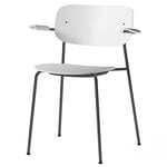 Co chair with armrests, white