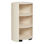 Hem Hide pedestal, light ivory textured