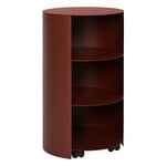 Hem Hide pedestal, red brown textured