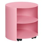 Hem Hide side table, light pink textured